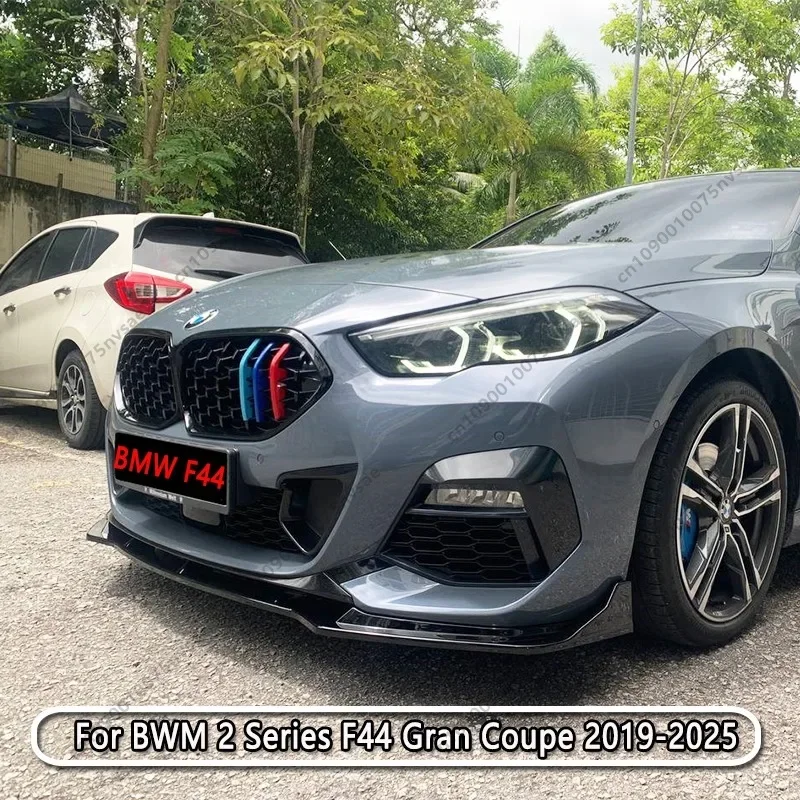 Front Splitter for BMW 2 Gran Coupe M-Pack F44 2019 - 2025 Car Front Bumper Lip Spoiler Splitter Diffuser Cover Canards Tuning