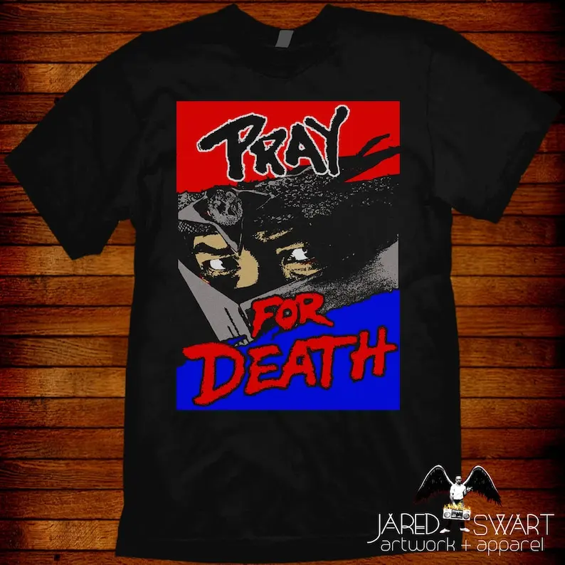 

Pray For Death T-shirt VHS Classics Series. Sizes S M L Xl 2xl 3xl 4xl 5xl