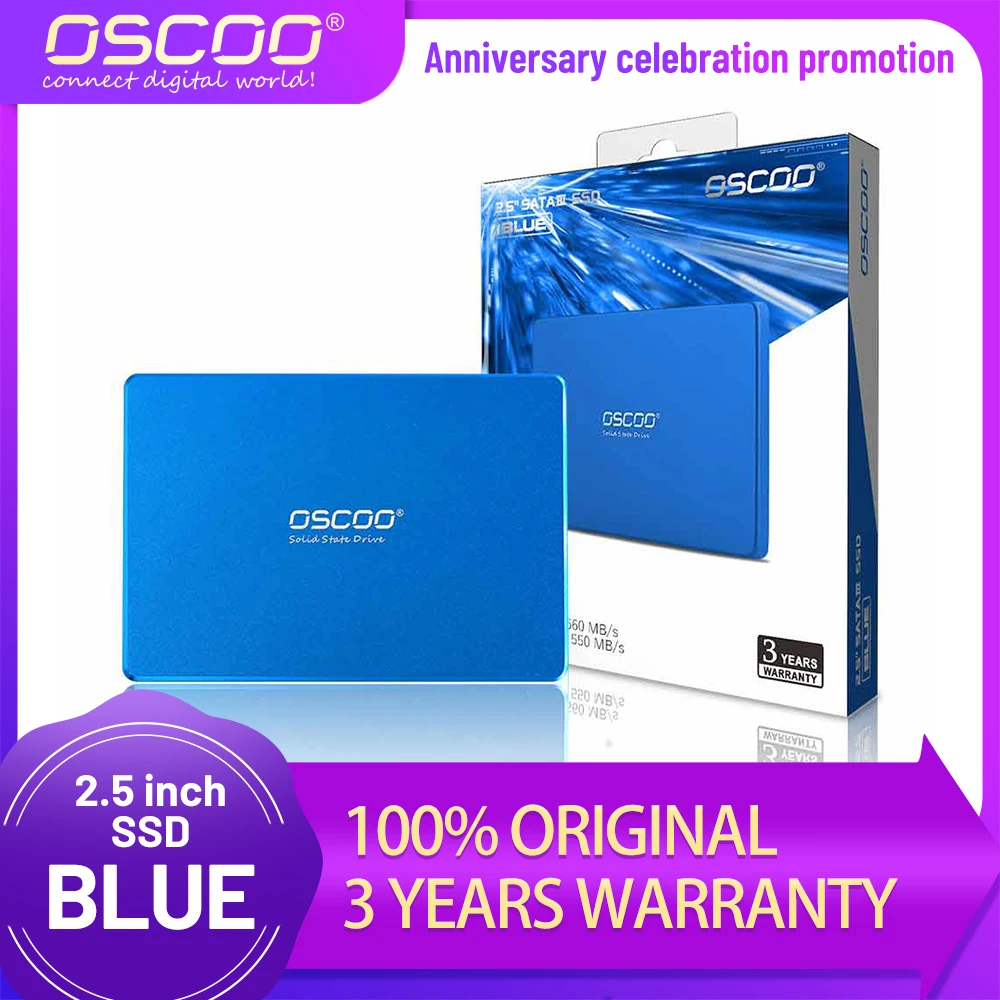 OOCSO-Disco Duro de estado sólido SATA3 para ordenador, Notebook y PC, 128GB, 256GB, 512GB, Interno