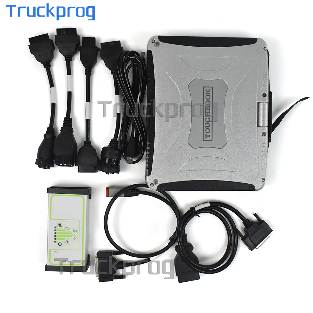 for Vocom 88890300 with 2.8 PTT Diagnostic Tool Adapter for Renault/UD/Mack Truck Diagnose Interface+CF19 Laptop