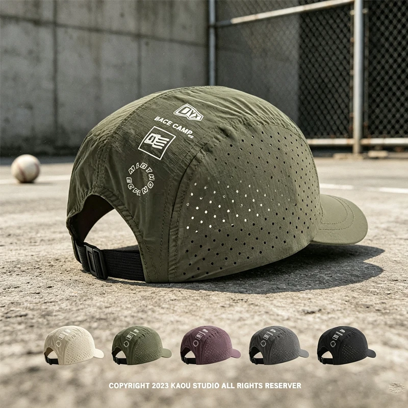 Short Brim Quick-Drying Mesh Baseball Cap **Breathable Lightweight UV Protection Sunshade for Men Women Couples Outdoor Hiking