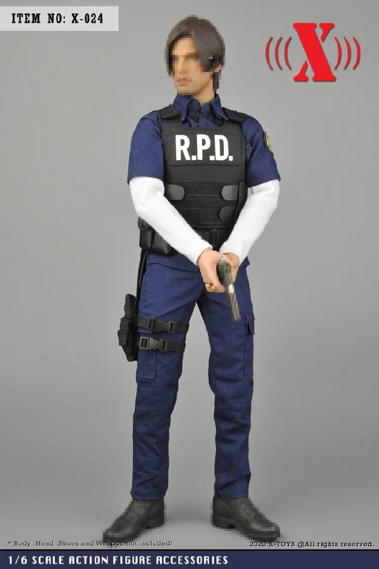 1/6サイズフィギュア用男性用パトロール警察服スーツコスチュームX-024 メンズパトロールスーツ,X-TOYSスケールX-024,警察服,防弾ベスト