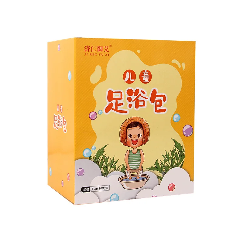 

15 г * 20 пакетов/коробка, детский мешок для ванны для ног, детский мешок с листьями полыни, порошок для замачивания ног, травяная нетканая фумигация