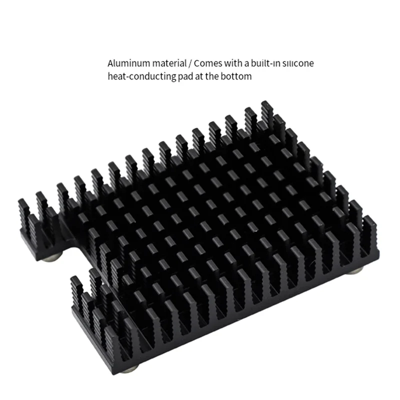 Solid Aluminum Heatsink Enhanced Cooling For Raspberry Pi CM5 Cooler For Compute Module 5 With Thermally Conductive Silicone