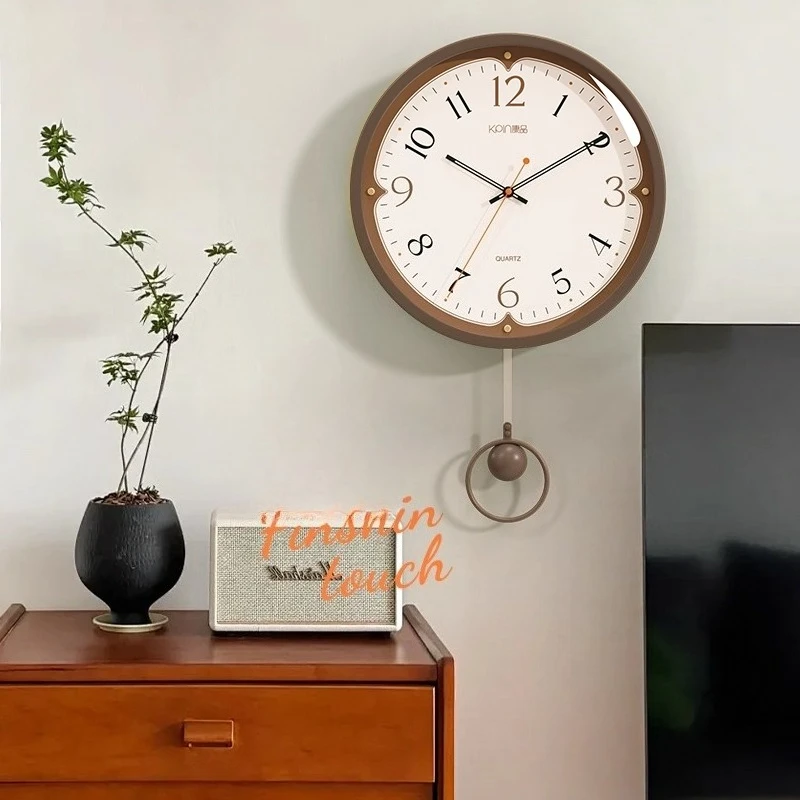 

Household wall clock living room 2025 new atmosphere modern simple clock silent bedroom creative quartz clock wall hanging