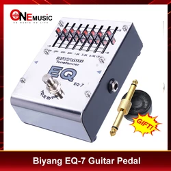 Biyang ToneFancier Series EQ-7 7 Bands Graphic Equalizer EQ Electric guitar Pedal True Bypass With gold pedal Connector