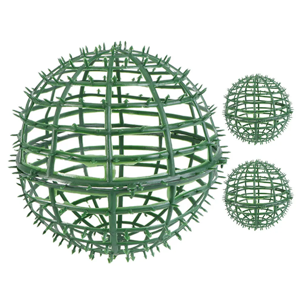 

3pcs Plastic Ball Rack Faux Topiary Holder Artificial Plant Frame For Flower Arrangement Grass Ball Ornament Garden Wedding