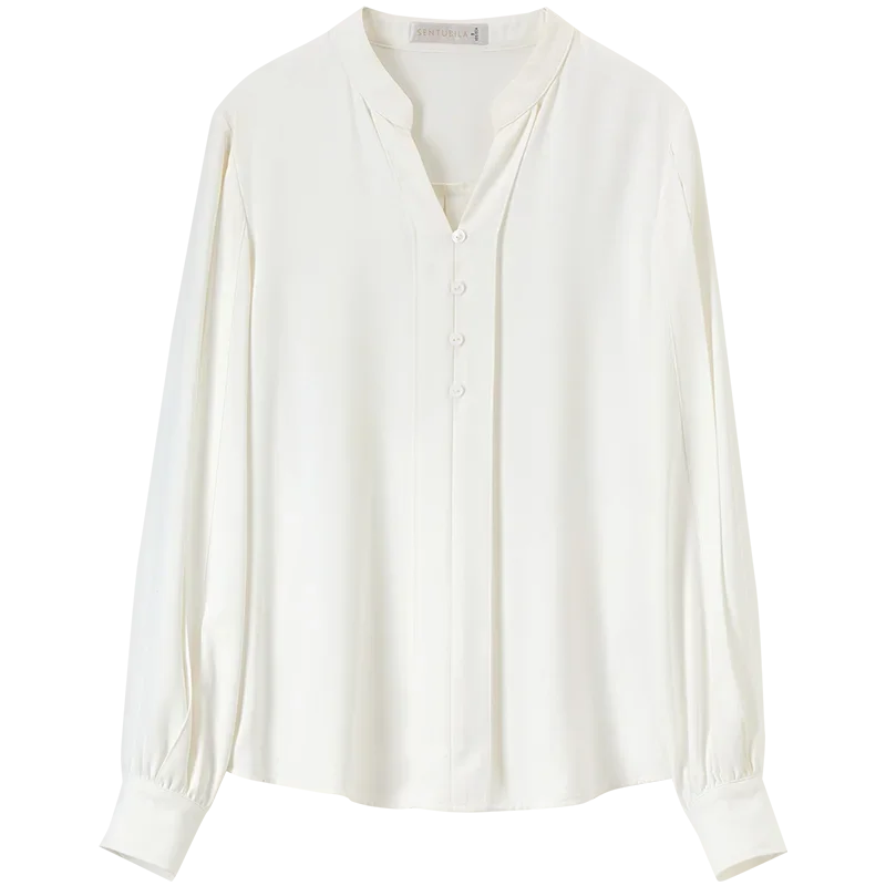 SENTUBILA Elegant Fashion Blouses Women 2025 Spring Fall Long Lantern Sleeve Office Lady Workwear Blouse Top for Woman 151C57783