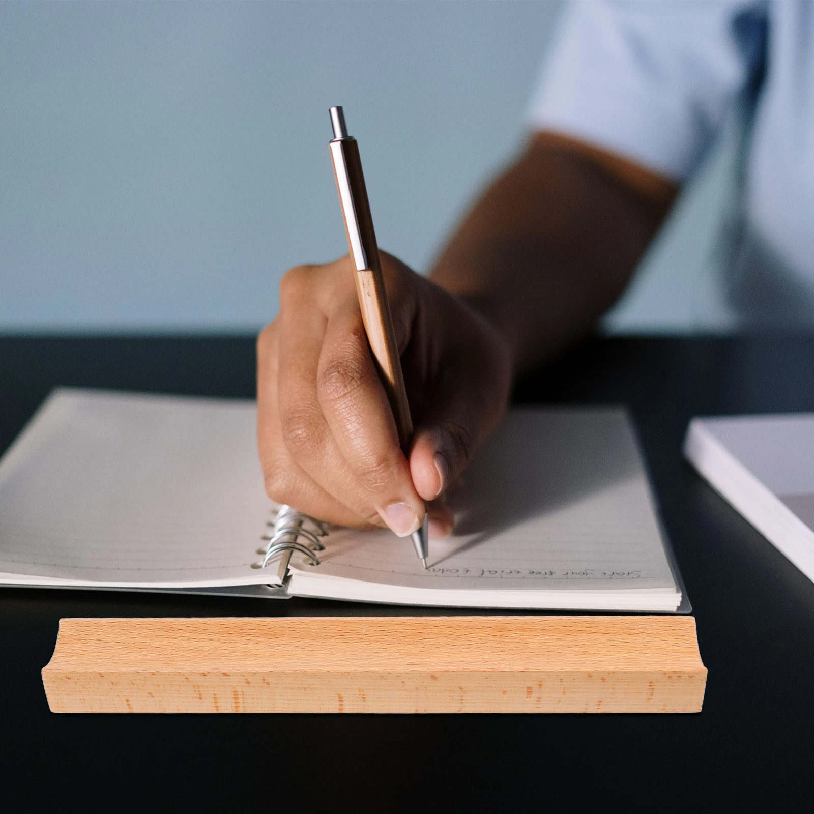 

Wooden Pen Holder For Desk Beech Wood Pencil Organizer Minimalist Desktop Tray For Office Home School Storage