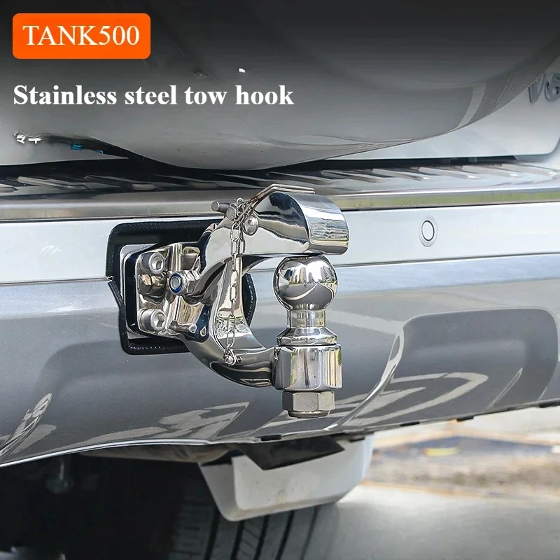 For tank 500 trailer hook stainless steel rogue hook cross modified rear bar traction anti-collision exterior accessories