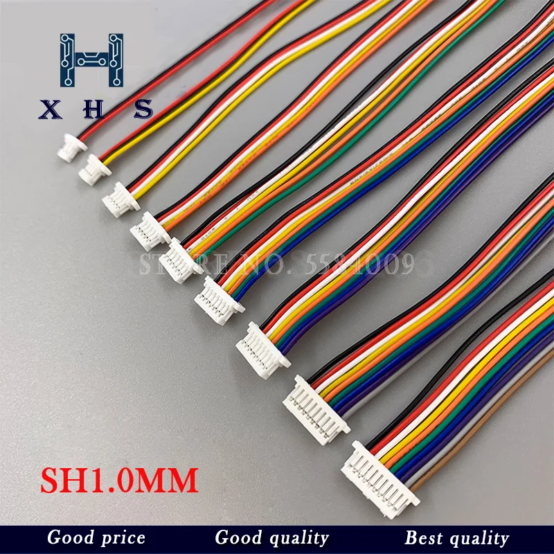 10PCS JST SH1.0 SH 1.0mm 2/3/4/5/6/7/8/9/10Pin Female & female Connector with cable plug Same direction Length 10CM 20CM 30CM