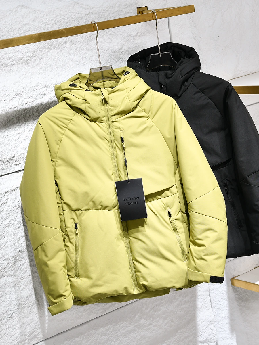 

High-End Lightweight Thermal Men's Winter Outdoor Windproof Warm Hooded Casual Cotton Jacket Polyester Fashionable Urb...