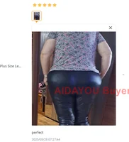 Shiny Plus Size Leggings Black 2X 3X Super Stretch Spandex Clothing PU Pant Tummy Control Oversized Pleather Legging - Image 3