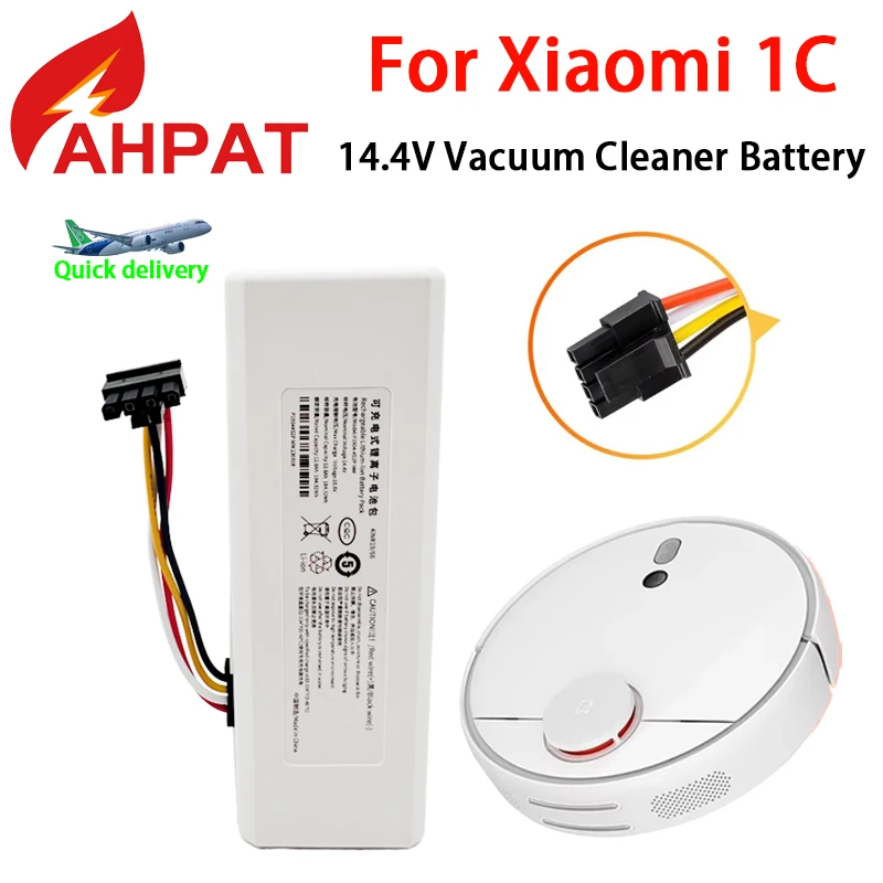 

14.4V 2600mAh--12800mAh Robot Vacuum Cleaner 1C Battery for Xiaomi Mijia 1C STYTJ01ZHM Robot Vacuum Mop Cleaner