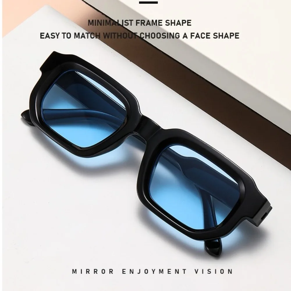 UV Protection Small Frame Square Sunglasses Punk Square Women Sun Glasses Leopard Print UV400 Retro Eyewear Photography