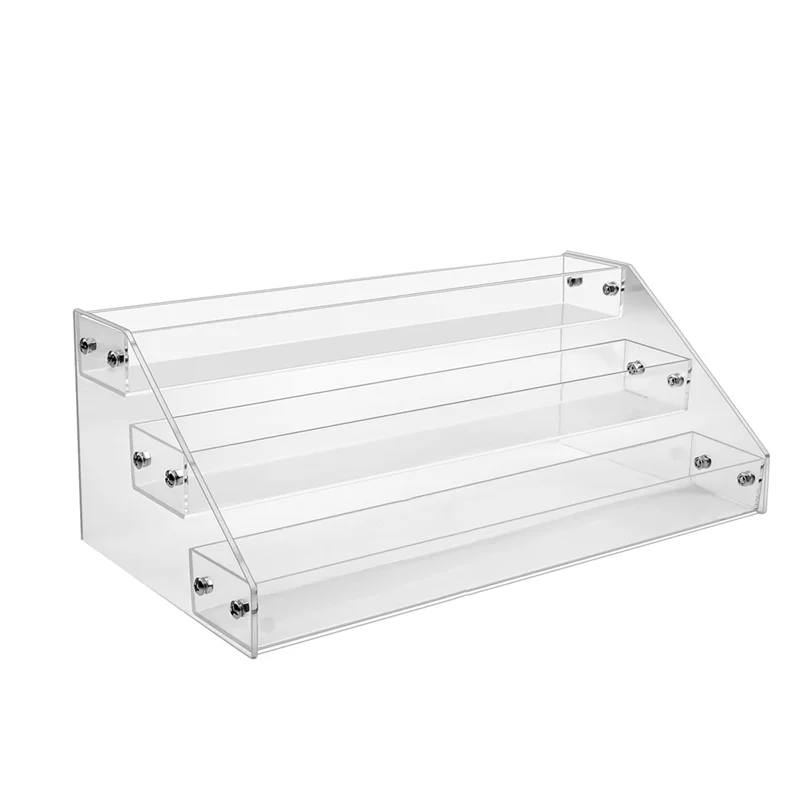 AF95-3 Tier Clear Acrylic CD Holder Cascading CD Storage Rack