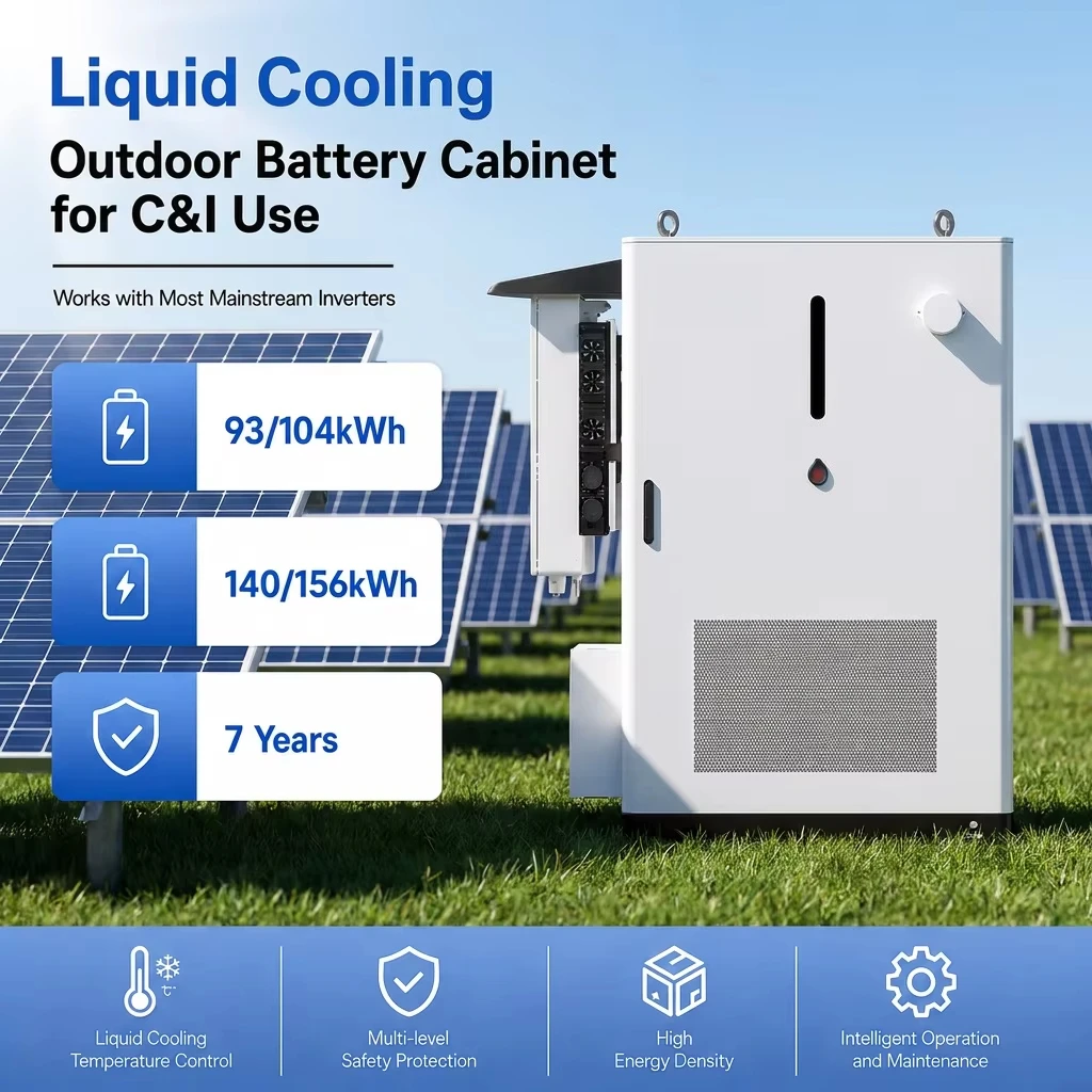 Small Commercial Off‑Grid Power All‑in‑one Energy Storage Cabinet WiFi Monitor Active Balancer LiFePO4 Battery