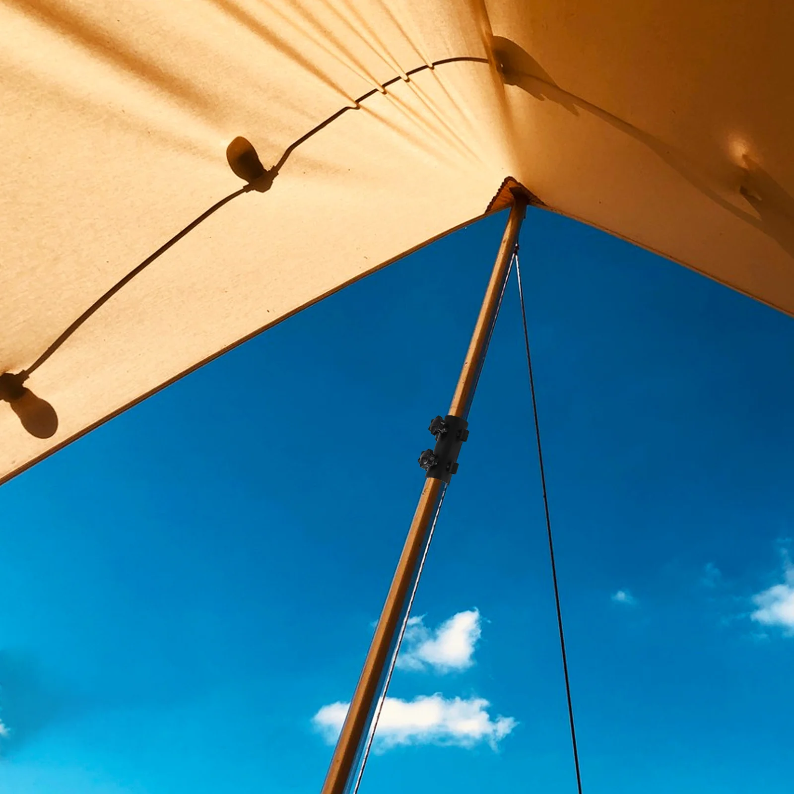 

2Pcs Canopy Pole Holder Durable Iron Material Smooth Surface Portable Versatile Tent Rod Base for Outdoor Camping Hiking Travel