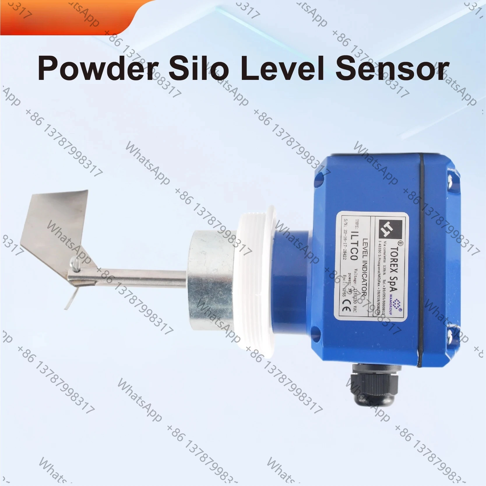 Rotary Paddle Level Switch Powder Granule Detector AC220V DC24V Thread Mount Paddle Level Sensor for Silo Hopper Tank