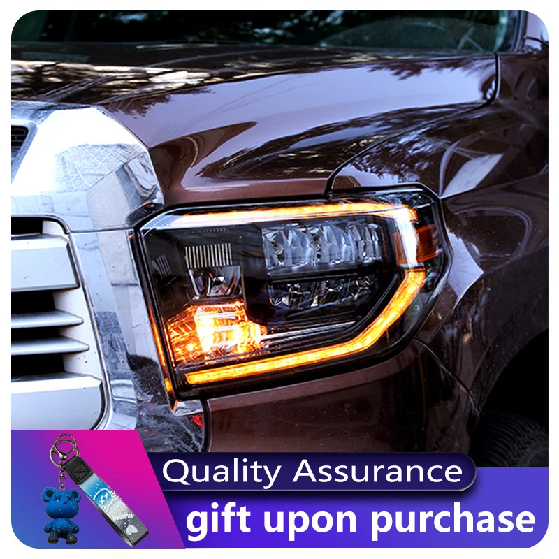 

2 PCS Auto Lights For Toyota Tundra Sequoia 2014-2018 Front Lamp Modified DRL Headlight LED Projector Lens Tool Car Accessories