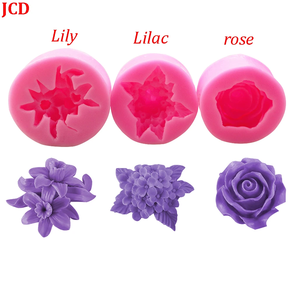 

1PCS/Set of Lily, Clove, Rose, Sugar, Silica Gel Mold, Gypsum Cake, Decorative Mold, DIY Chocolate Baking Tool Cake Mold