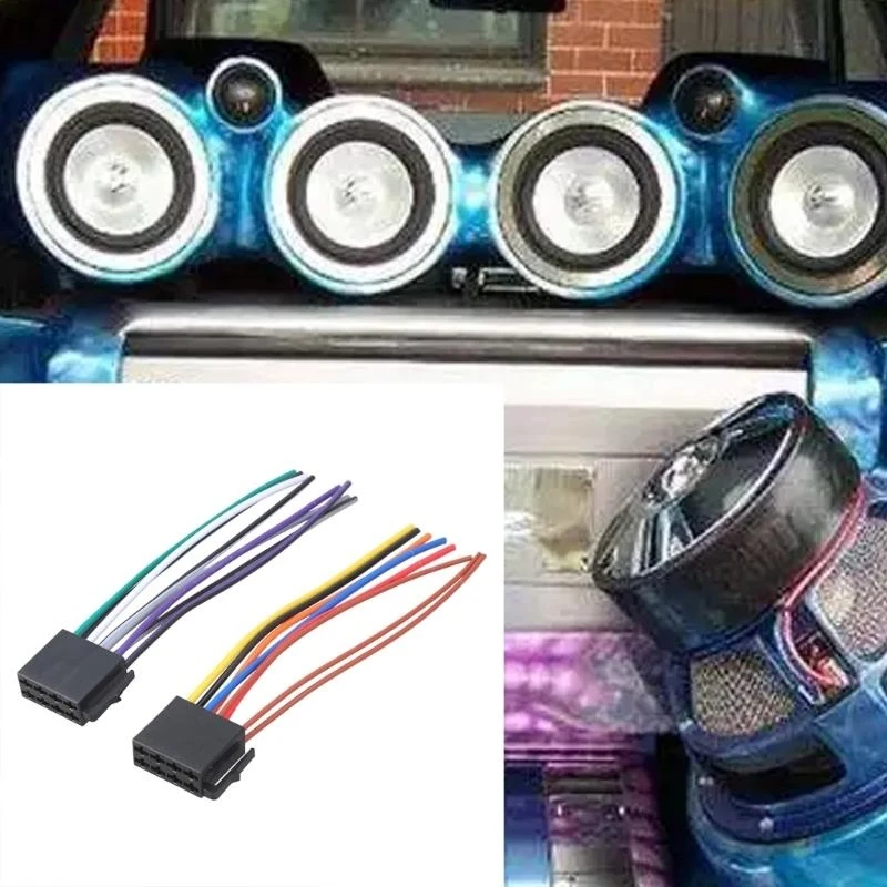 124B Compatible for A4 Auto Car Stereo Wire Harness Adapter Modification Line Connector Plug Into Radio Cable Universal