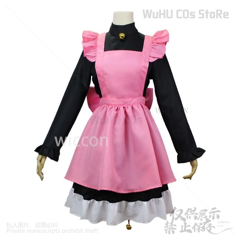 Anime Sakura Card Captor Cardcaptor Cosplay Cat Dress Lolita Furry Ear Wigs Sakura Costume Black Pink For Girls Woman