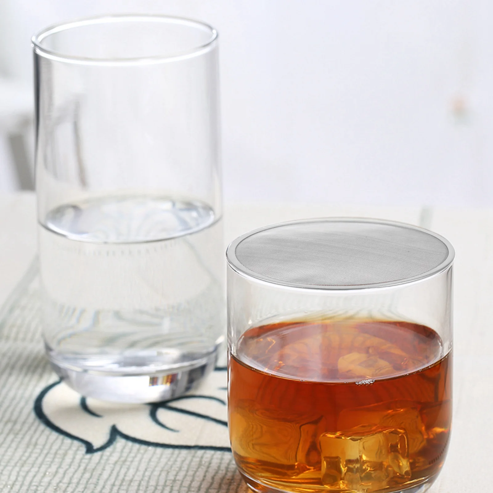 

Stainless Steel Wine Glass Topper 100Mm 80 Mesh Drink Cover Splash Reducing Lid for Coffee Mugs Beer Glasses Outdoor Bbq Patio