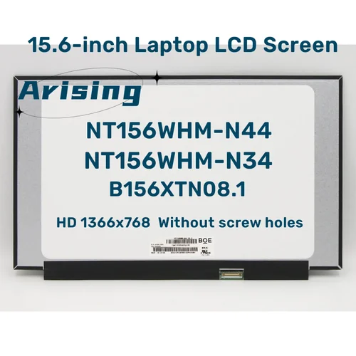 Imagen 1 del producto Pantalla LCD para portátil de 15,6 pulgadas, NT156WHM-N44 V8.0, NT156WHM-N34, B156XTN08.1, B156XTN08.0, Panel de pantalla HD 1366x768, 30 Pines, eDP