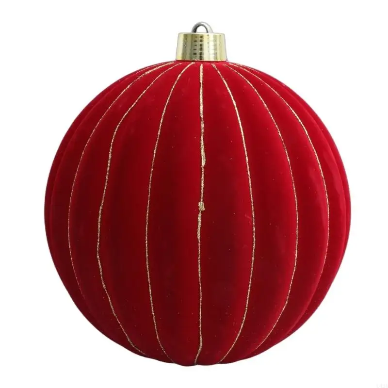 L43A Charm Gold Thread Pumpkin Plush Hanging Ball for Party or Home Use 15-30cm
