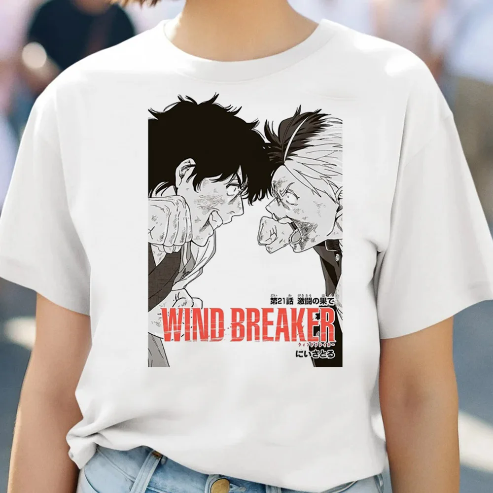 Japanese Anime Wind Breaker T Shirt Men Women Kawaii Cartoon Graphic Tees 2