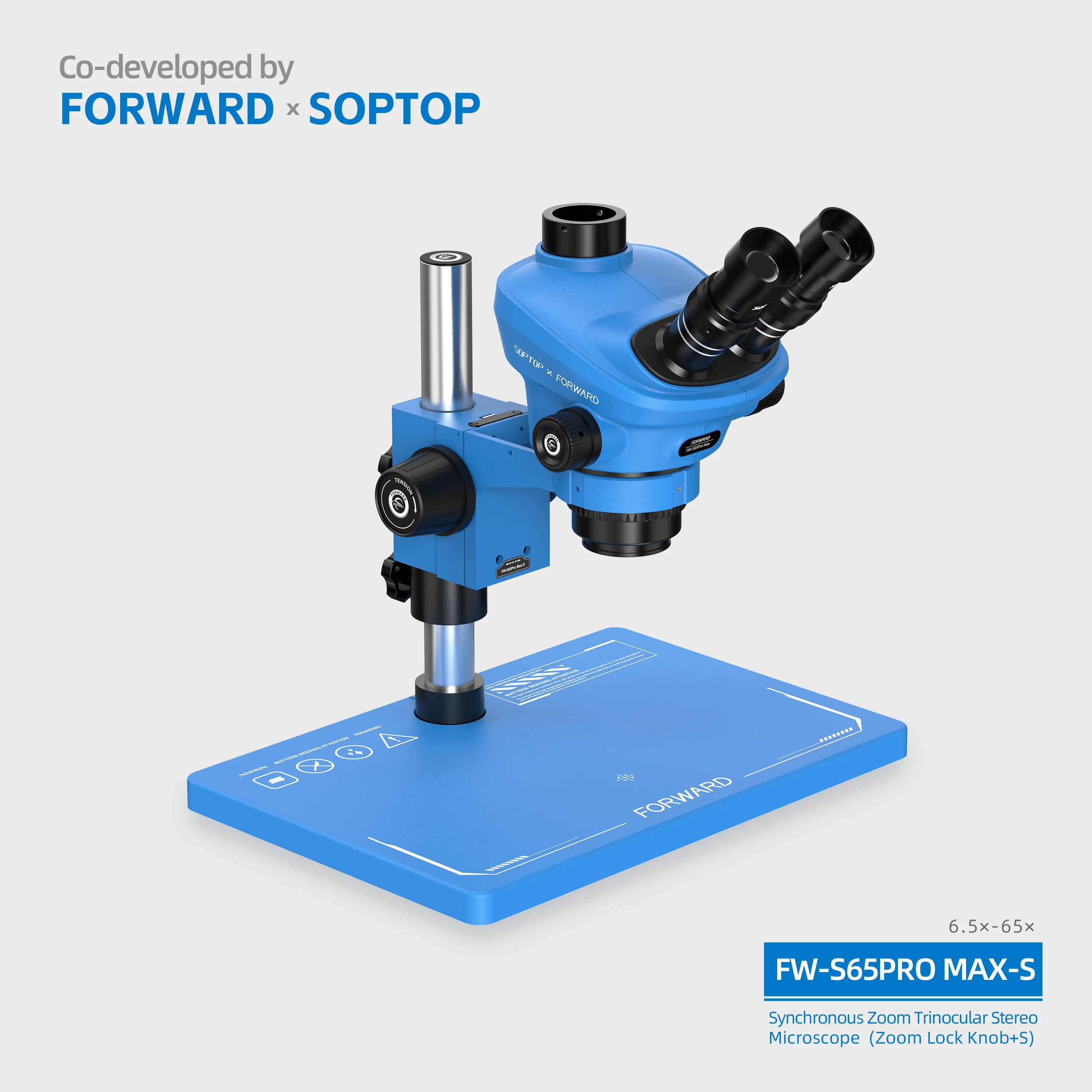 Myt FORWARD X SOPTOP Co-Developed FW-S65Promax-S Professional Mobile Tool Suitable Motherboard Repair Microscope For CPU Repairi