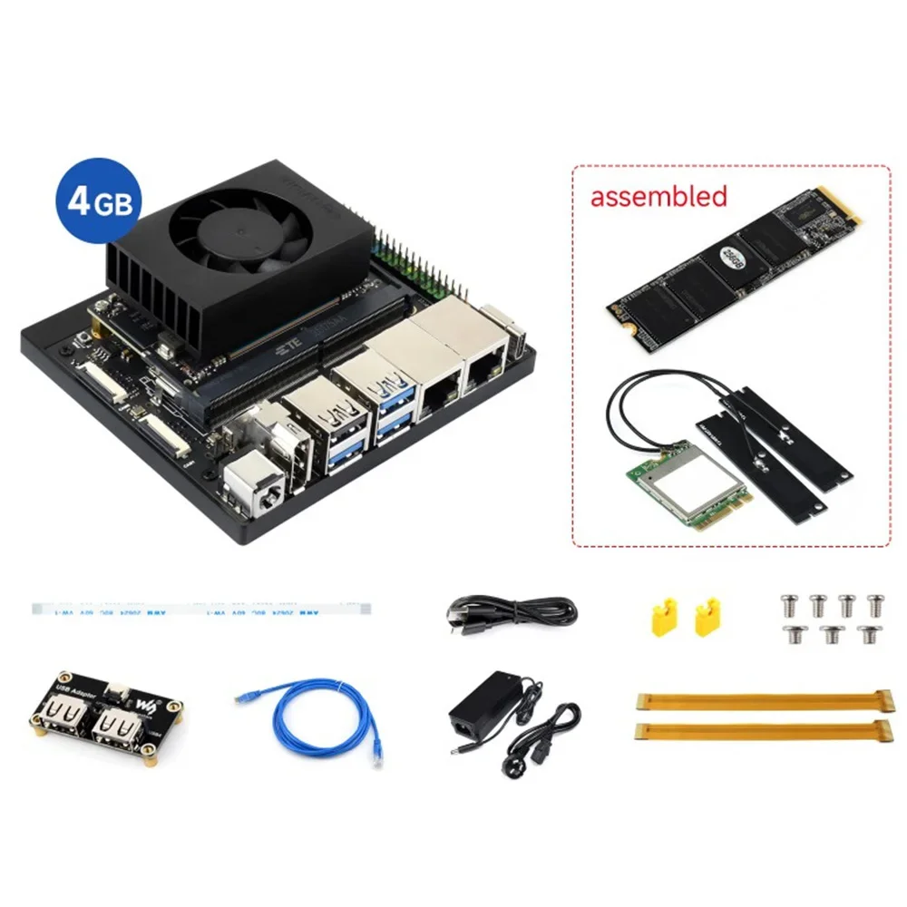 Jetson Orin Nano AI Dual ETH Development Kit for Embedded and Edge Systems, Options for 4GB/8GB Memory Jetson Orin Nano Module