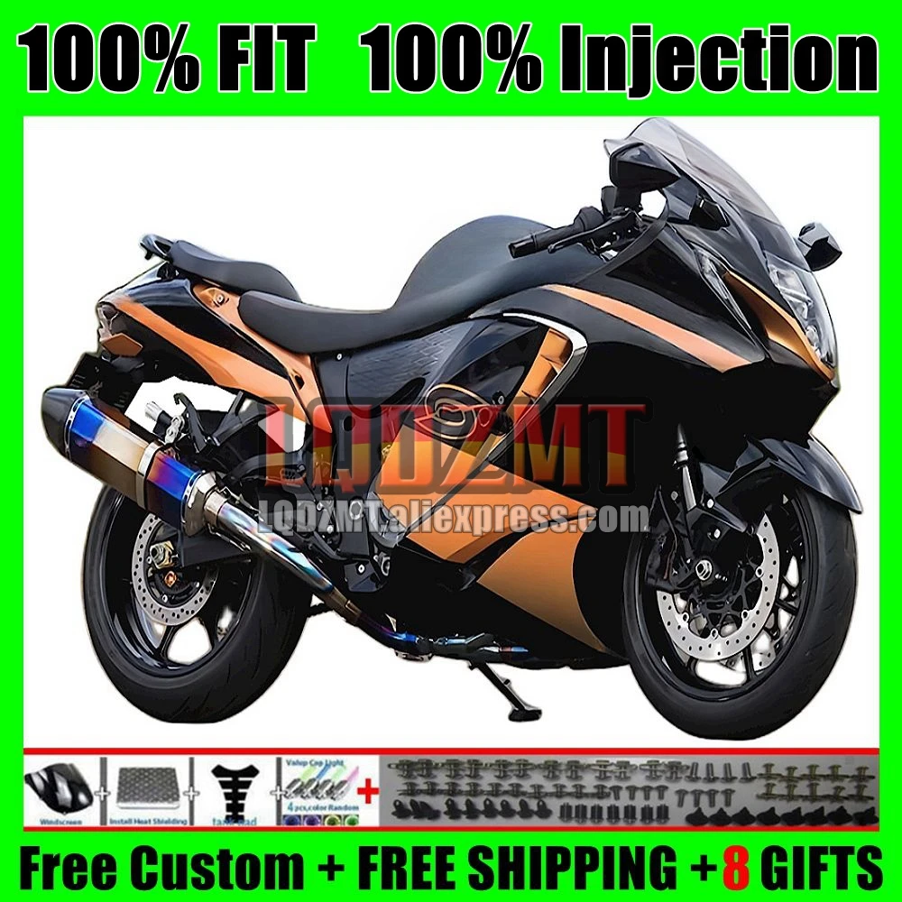 Injection Body For SUZUKI Hayabusa Orange black GSXR 1300 CC 21 22 23 24 30No.18 GSXR-1300 GSXR1300 2021 2022 2023 2024 Fairing