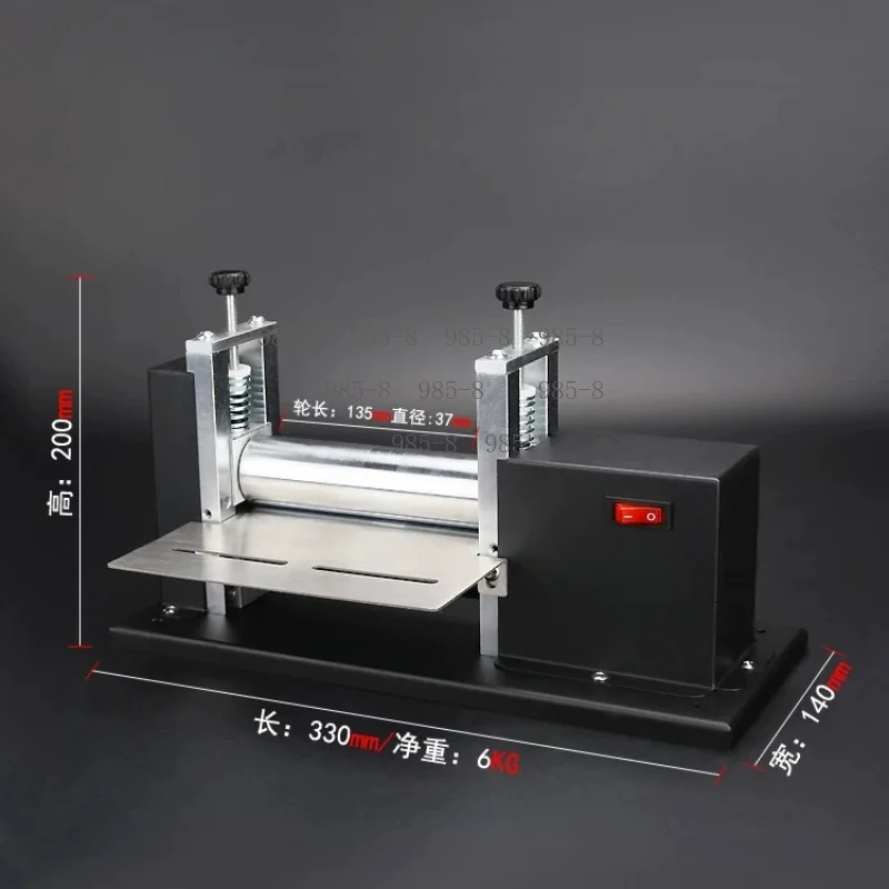 Electric Hand-cranked Leather Drawing Machine 220V, Desktop Barrel Press for Shoulder Strap Leather Lamination