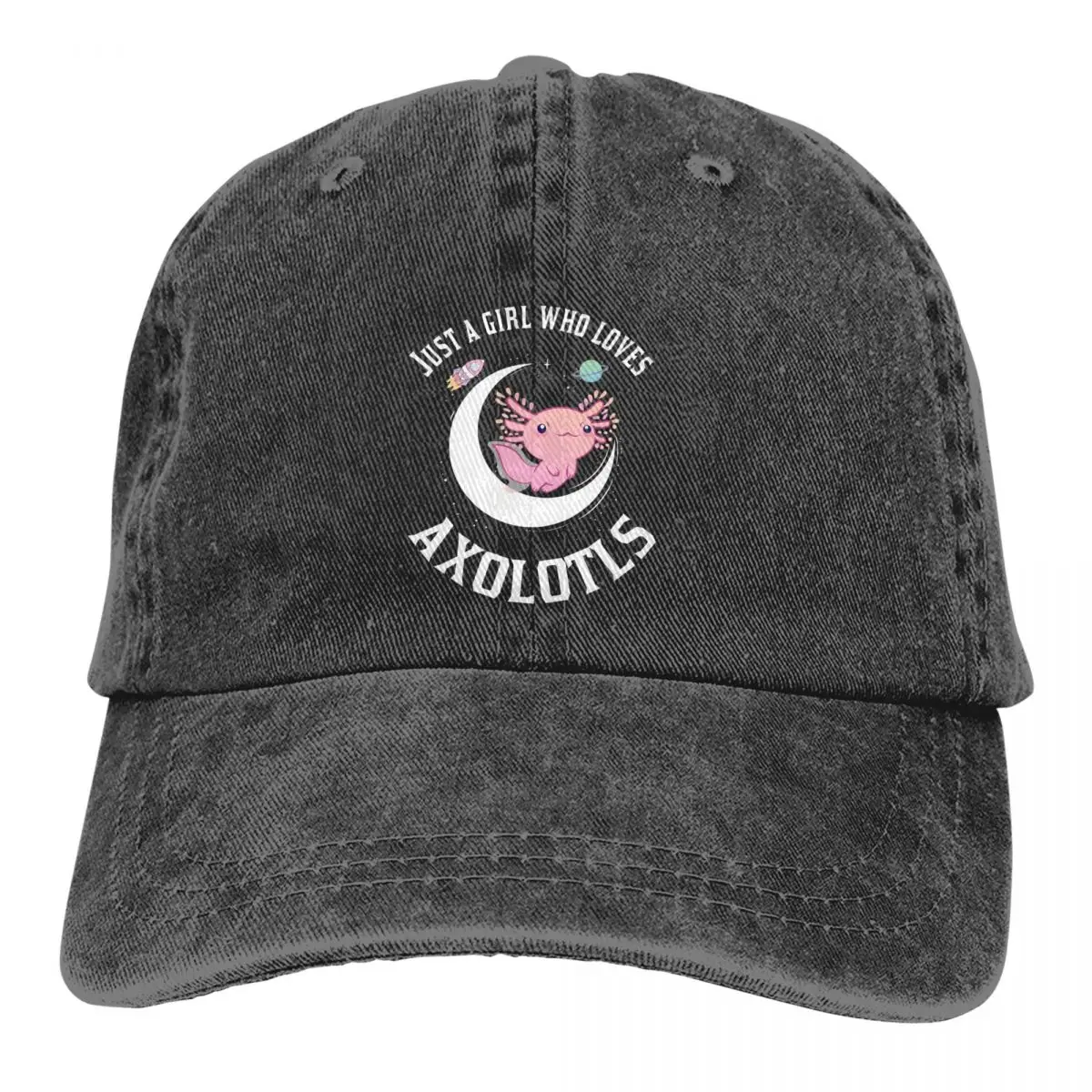 

Girl Baseball Cap Men Cowboy Hats Women Visor Protection Snapback Axolotl Lover Caps