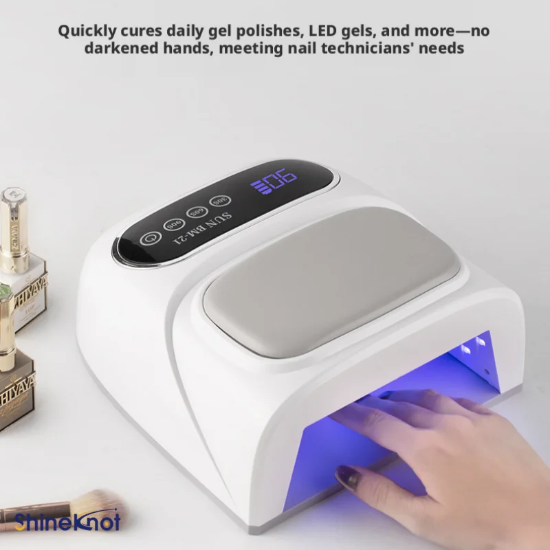 SHINEKNOT Rechargeable Hand-Rest Nail Lamp Large Capacity Long Battery Life LED Gel Polish Intelligent Sensing UV Curing Lamp