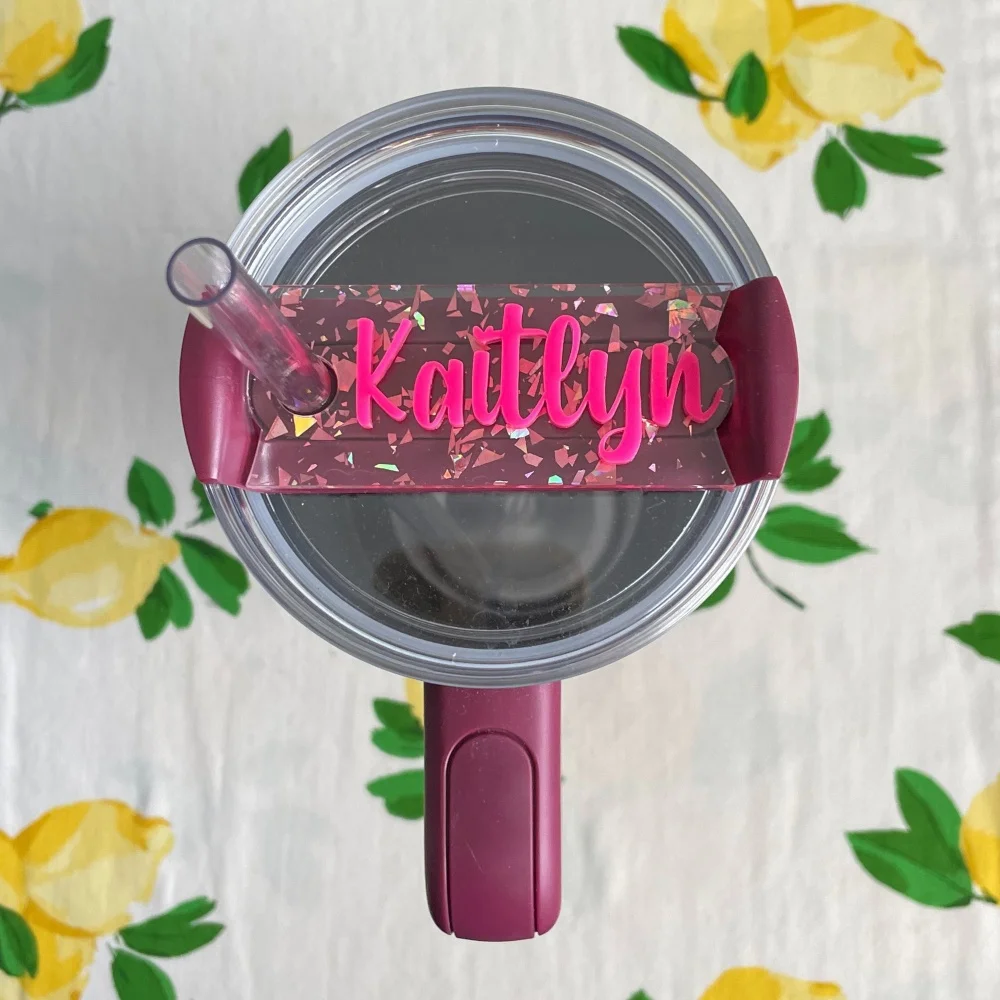 Customized glass cup nameplates are suitable for cup accessories, glass cup lids, and are great custom gifts to give to your mot