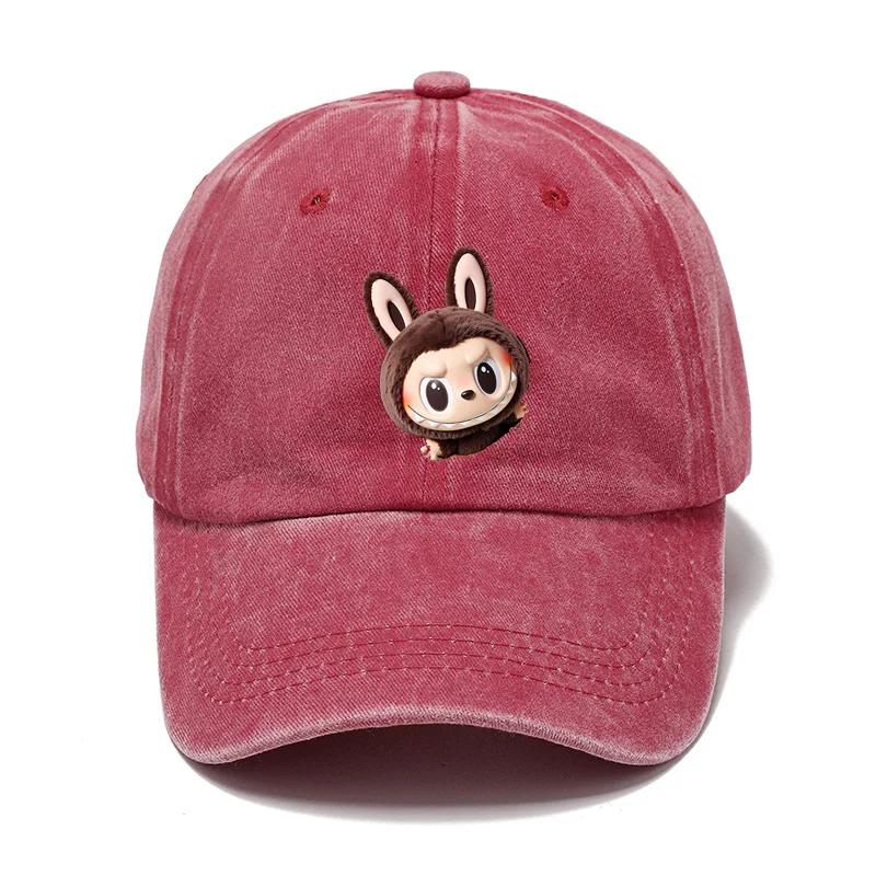 

Retro Washed Baseball Cap Korean Version Soft Top Cartoon Cap Showing Face Small Sunshade Cowboy Hat Hats for Women Hats