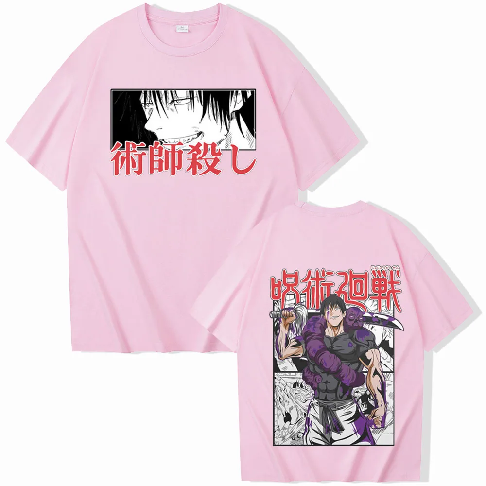 Jujutsu Kaisen Fushiguro Toji Anime Camiseta de manga corta hombre mujer Harajuku cuello redondo camisa Casual de verano