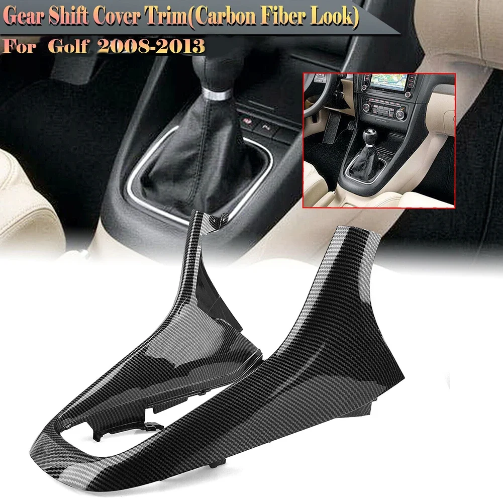 Newest Affordable And Practical Center Console Frame Trim Shift Panel Cover For Golf 6 MK6 2008 2013 5K0863680 Carbon Fiber