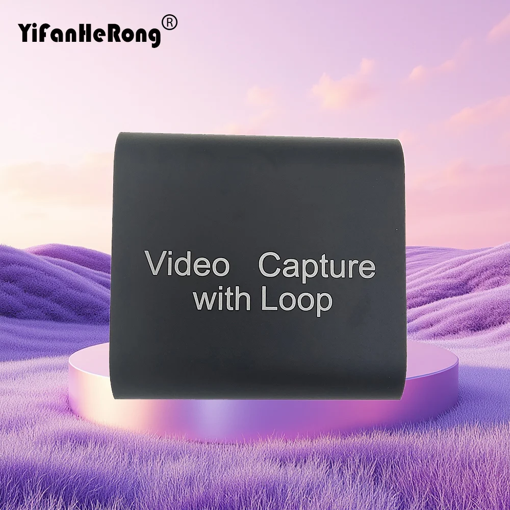 

Карта захвата аудио-видео 4K с цилиндрическим выходом, HDMI-совместимая USB 2.0 для телефона, PS4, игровая потоковая запись видео в реальном времени