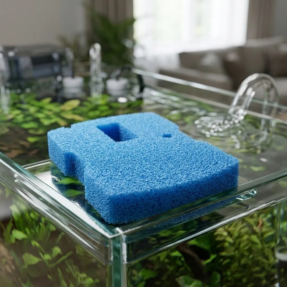 For Aquarium Pump Replacement Sponge Pad PU Foam 22.6 cm x 30 cm x 3.5 cm Cuttable Filter Cotton for Custom Fit Installation