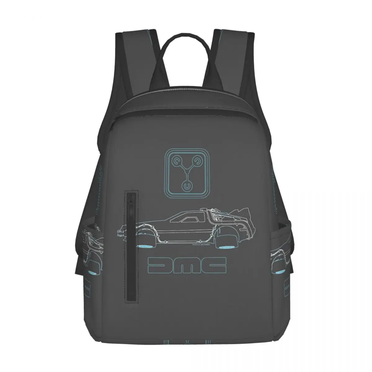 Delorean And Flux Capacitor - Back To The Future Backpack Daypack Large Capacity BookBag School Bag Shoulder Bags for Men Women