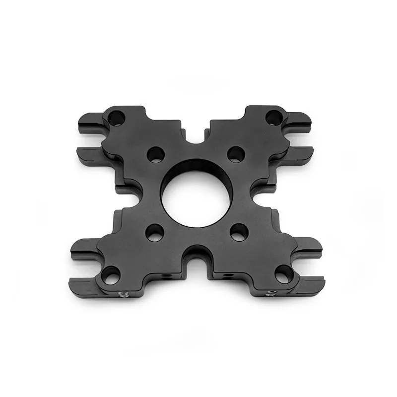 Optical Cage System Vertical Mounting Plate, SM1 Thread, M6 Slots, 30mm/60mm Coaxial, Black Anodized