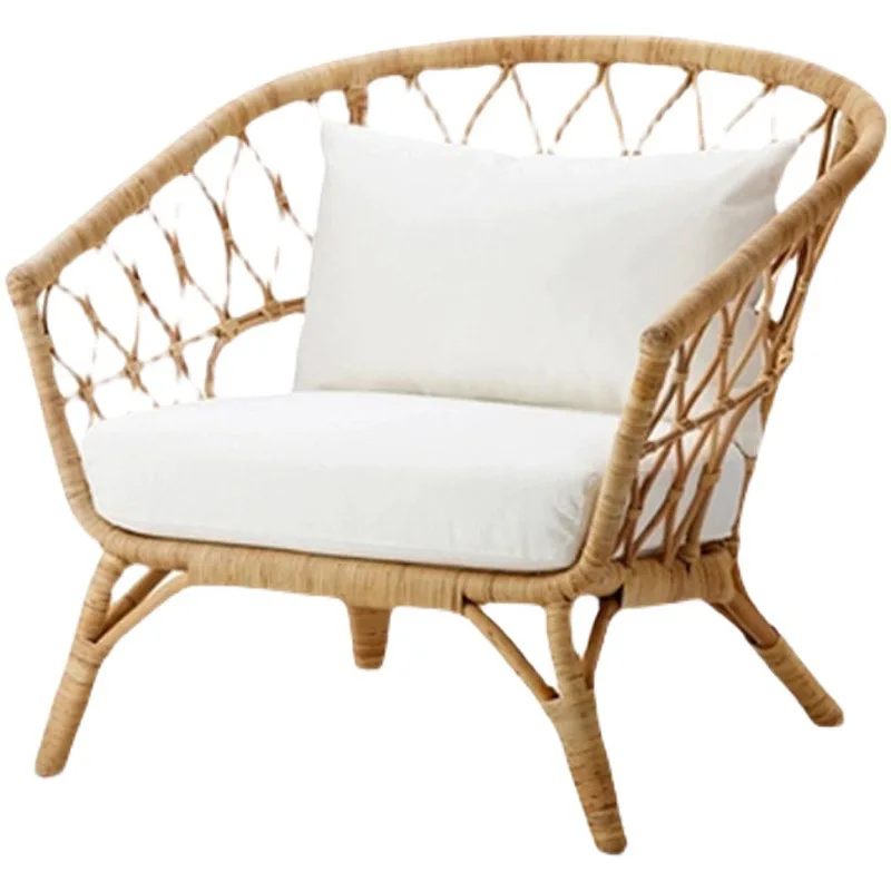 Accent Chair Rattan Home Living Easy Assembly Sturdy Durable Premium Quality Stable Construction Heavy Duty Space Saving