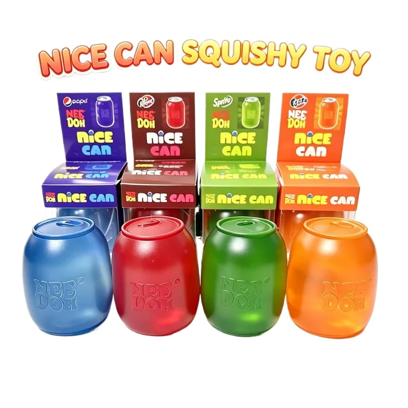 New Squeeze Toys Cola Can Maltose Squeeze Rebound Stress Relieving Desktop Table Ornament Decorative Display Present For Daily