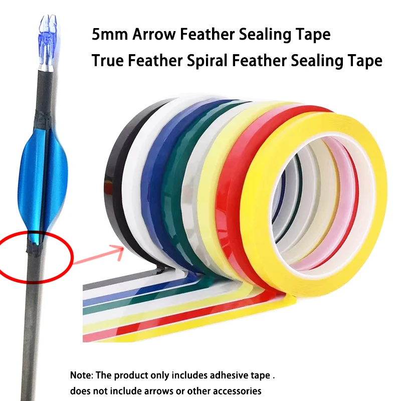 1 Rolle 5 mm Bogenschießen Spiralfeder-Dichtungsband 66 m selbstklebendes Befiederungs-Klebeband für Schießzubehör – Detail 4