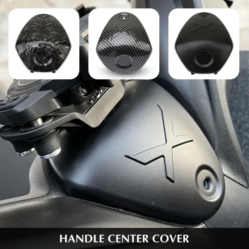 

Для XMAX300 X-MAX XMAX 300 2023 2024, аксессуары для мотоциклов, крышка передней бабки, верхняя центральная крышка руля с узором из углеродного волокна