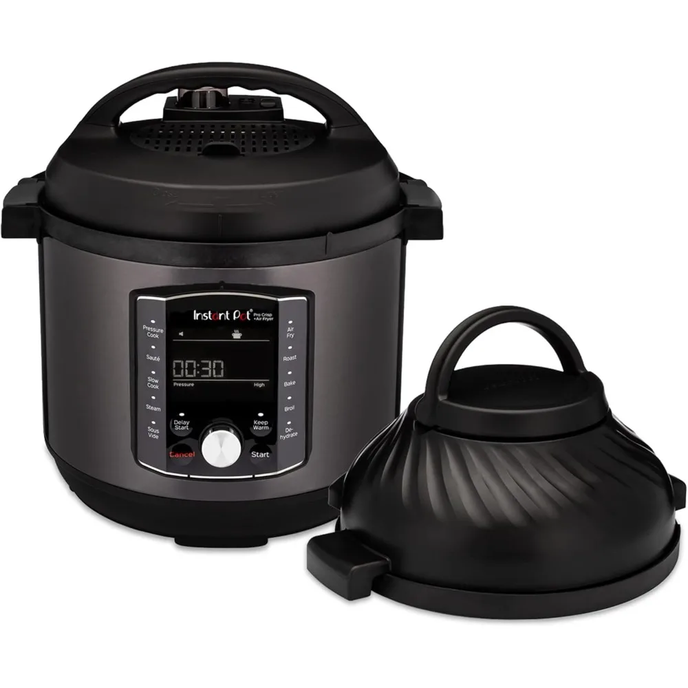 Combinação de fritadeira de ar 11 em 1 e panela de pressão elétrica com tampas multicooker que batatas fritas, vapores, cozinhas lentas, sautés